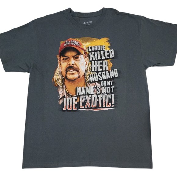 Tiger King Joe Exotic Grey Graphic T-Shirt - Picture 1 of 4